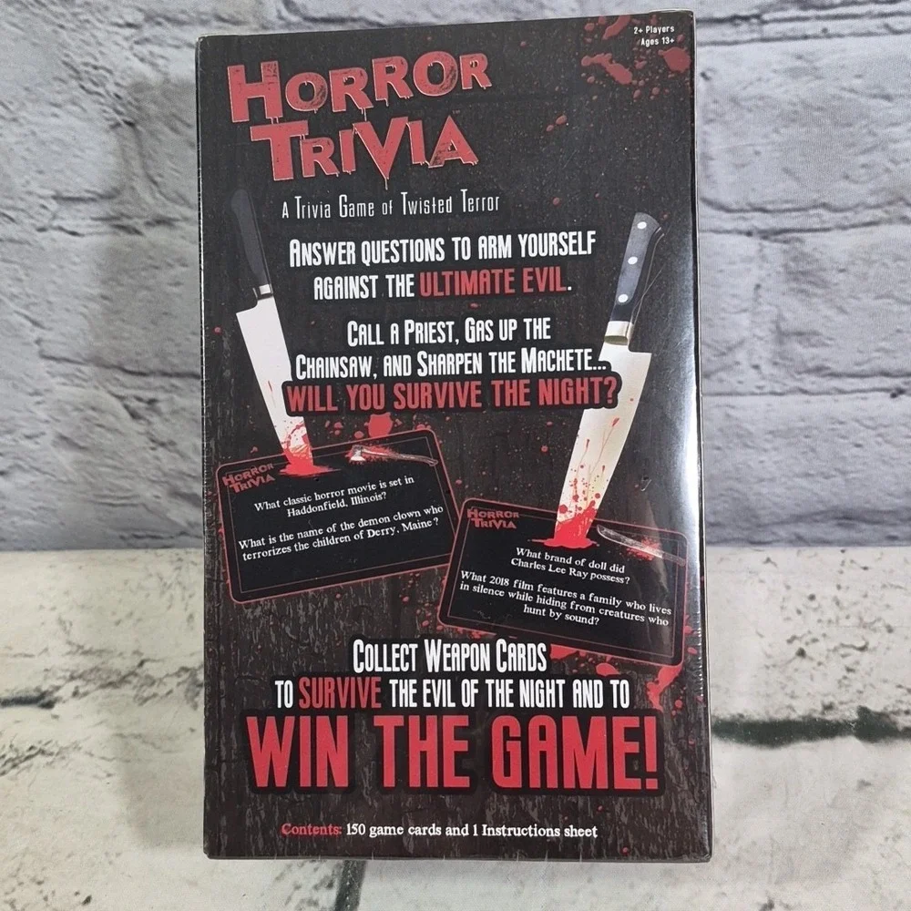 Twisted Terror Horror‎ Trivia Card Game By Goliath New Sealed